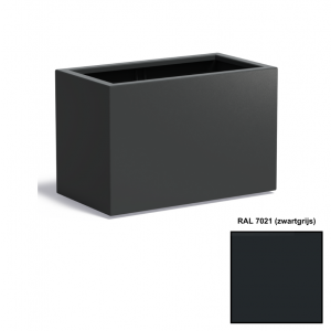 Adezz CARREZ Zwartgrijze (Aluminium) Plantenbak 90x50x60 cm