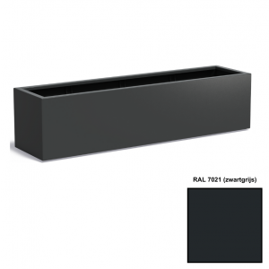 Adezz CARREZ Zwartgrijze (Aluminium) Plantenbak 200x50x50 cm