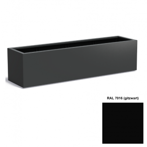 Adezz CARREZ Gitzwarte (Aluminium) Plantenbak 200x50x50 cm