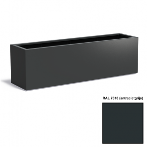 Adezz CARREZ Antracietgrijze (Aluminium) Plantenbak 200x50x60 cm