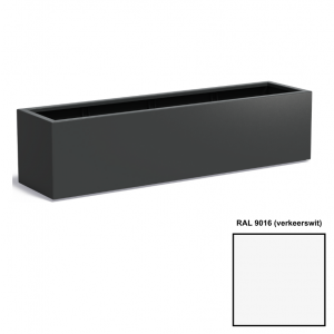 Adezz CARREZ Verkeerswitte (Aluminium) Plantenbak 200x50x50 cm