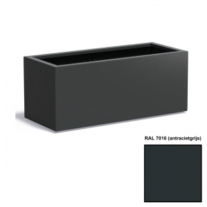 Adezz CARREZ Antracietgrijze (Aluminium) Plantenbak 120x50x50 cm