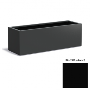 Adezz CARREZ Gitzwarte (Aluminium) Plantenbak 150x50x50 cm