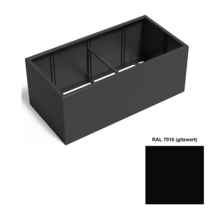 Adezz CARREZ Gitzwarte (Aluminium) Plantenbak 200x100x80 cm zonder bodem