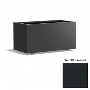 Adezz CARREZ Zwartgrijze (Aluminium) Plantenbak 120x50x60 cm met wielen