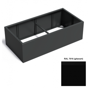 Adezz CARREZ Gitzwarte (Aluminium) Plantenbak 200x100x60 cm zonder bodem