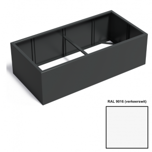 Adezz CARREZ Verkeerswitte (Aluminium) Plantenbak 200x100x60 cm zonder bodem