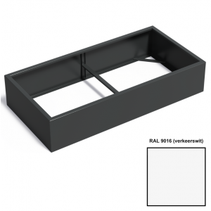 Adezz CARREZ Verkeerswitte (Aluminium) Plantenbak 200x100x40 cm zonder bodem