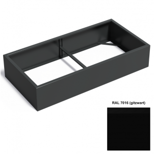 Adezz CARREZ Gitzwarte (Aluminium) Plantenbak 200x100x40 cm zonder bodem