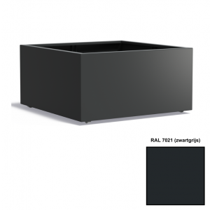 Adezz CARREZ Zwartgrijze (Aluminium) Plantenbak 120x120x60 cm met wielen