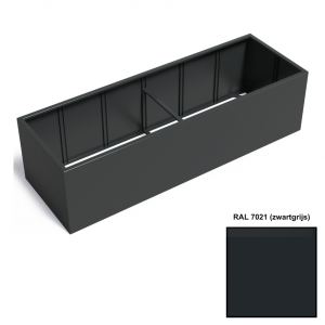 Adezz CARREZ Zwartgrijze (Aluminium) Plantenbak 300x100x80 cm zonder bodem