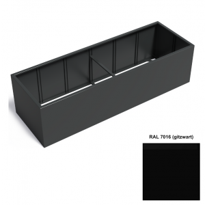 Adezz CARREZ Gitzwarte (Aluminium) Plantenbak 300x100x80 cm zonder bodem