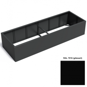 Adezz CARREZ Gitzwarte (Aluminium) Plantenbak 300x100x60 cm zonder bodem