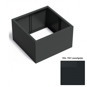 Adezz CARREZ Zwartgrijze (Aluminium) Plantenbak 100x100x60 cm zonder bodem