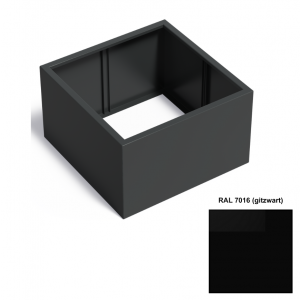 Adezz CARREZ Gitzwarte (Aluminium) Plantenbak 100x100x60 cm zonder bodem