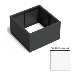 Adezz CARREZ Verkeerswitte (Aluminium) Plantenbak 100x100x60 cm zonder bodem