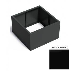 Adezz CARREZ Gitzwarte (Aluminium) Plantenbak 100x100x40 cm zonder bodem
