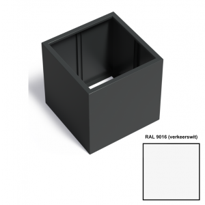 Adezz CARREZ Verkeerswitte (Aluminium) Plantenbak 80x80x80 cm zonder bodem