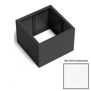 Adezz CARREZ Verkeerswitte (Aluminium) Plantenbak 80x80x60 cm zonder bodem