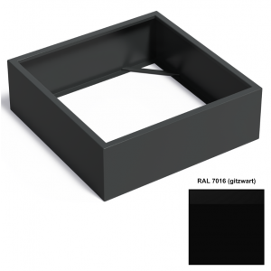 Adezz CARREZ Gitzwarte (Aluminium) Plantenbak 120x120x40 cm zonder bodem