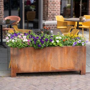 Adezz CARREZ cortenstalen Plantenbak 150x40x80 cm met voet