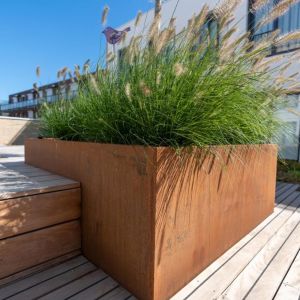 Adezz CARREZ Cortenstalen Plantenbak 200x200x80 cm zonder bodem
