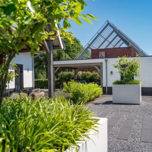 Adezz CARREZ Verkeerswitte (Aluminium) Plantenbak 100x100x80 cm met wielen