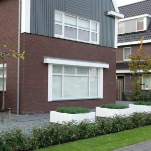 Adezz CARREZ Verkeerswitte (Aluminium) Plantenbak 120x120x60 cm met wielen