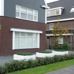 Adezz CARREZ Antracietgrijze (Aluminium) Plantenbak 100x100x40 cm met wielen