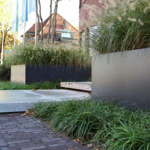 Adezz CARREZ Zwartgrijze (Aluminium) Plantenbak 300x100x60 cm zonder bodem