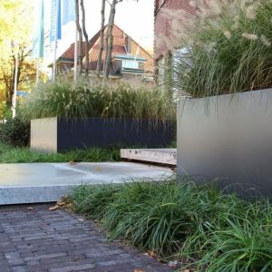 Adezz CARREZ Gitzwarte (Aluminium) Plantenbak 140x140x80 cm
