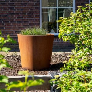Adezz CONIC Cortenstalen Plantenbak Ø 120x80 cm met voet