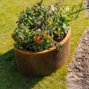 Adezz ELLIPSE Cortenstalen Plantenbak 120x80x60 cm zonder bodem