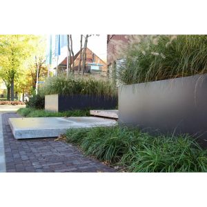 Adezz CARREZ Zwartgrijze (Aluminium) Plantenbak 200x100x60 cm