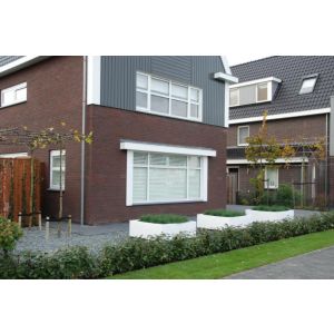 Adezz CARREZ Antracietgrijze (Aluminium) Plantenbak 100x100x40 cm met wielen