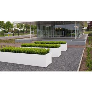 Adezz CARREZ Verkeerswitte (Aluminium) Plantenbak 150x50x60 cm met voet
