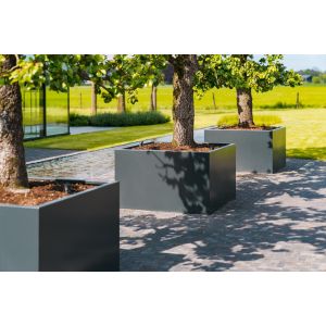 Adezz CARREZ Gitzwarte (Aluminium) Plantenbak 300x100x60 cm