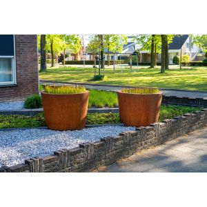 Adezz CONIC Cortenstalen Plantenbak Ø 150x80 cm met voet