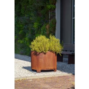 Adezz CIRCUM Cortenstalen Plantenbak Ø 150x80 cm met voet