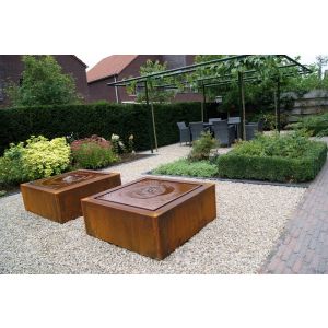 Adezz Cortenstalen Watertafel 100x100x40 cm