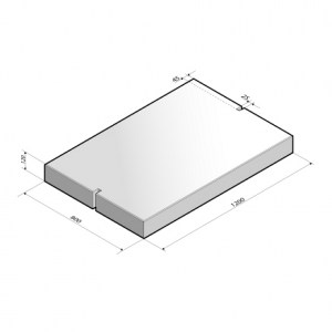 Agraton 120x80x12 cm grijs (DR)