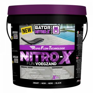 Alliance Gator Nitro X fijn Zwart (emmer á 12,5 kg)