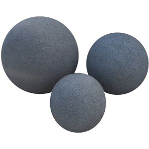 Natuursteen Decoratie Bollen Black Granite (set á 3 bollen - Ø 25, 35 en 45 cm) Gepolijst