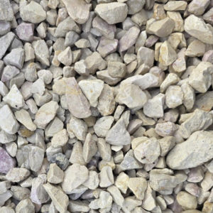 Warm beige Provence split 20-40 mm in een 500 kg Big Bag voor een mediterrane tuinborder.