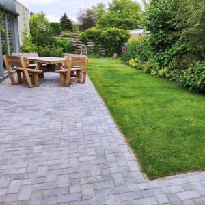 Betonstraatsteen 21x10,5x6 cm Grijs/Zwart komo