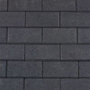 Betonstraatsteen 21x10,5x8 cm Antraciet (machinaal pakket) komo
