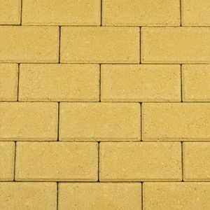Betonstraatsteen 21x10,5x8 cm Geel (machinaal pakket) komo
