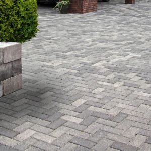 Betonstraatsteen 21x10,5x8 cm Grijs-Zwart
