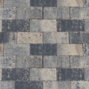 Betonstraatsteen 21x10,5x8 cm Grijs/Zwart komo

