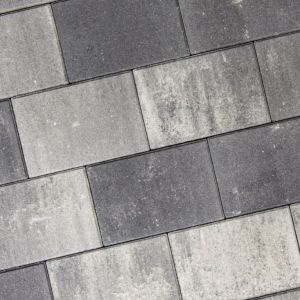 Halve Betonstraatsteen 10,5x10,5x8 cm Grijs-zwart